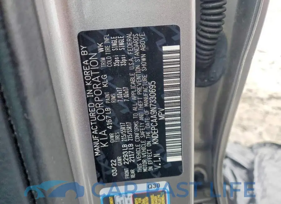 KNDEPCAA9N7330695# 13