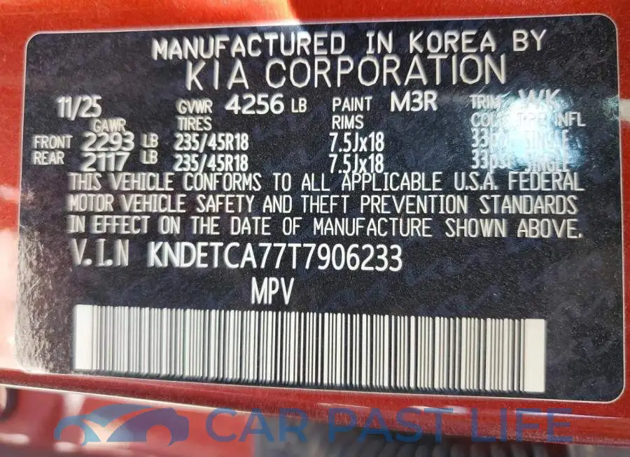 KNDETCA77T7906233# 13