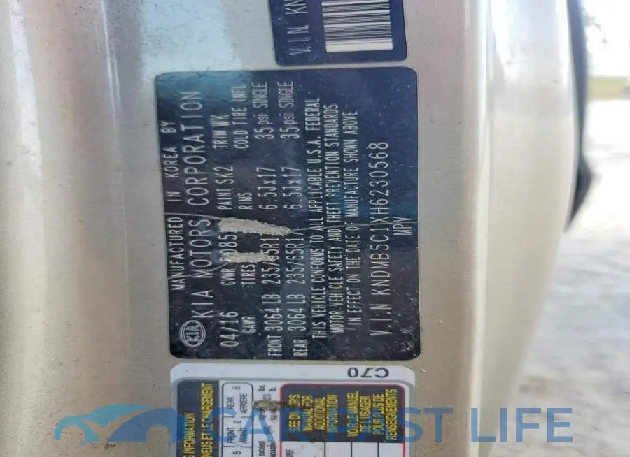 KNDMB5C1XH6230568# 13