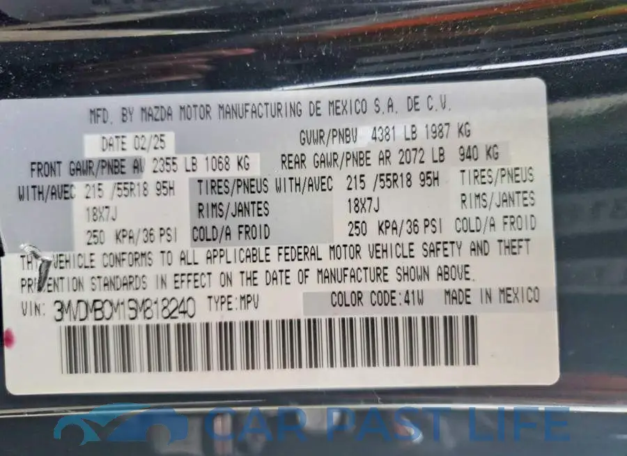 3MVDMBCM1SM818240# 13