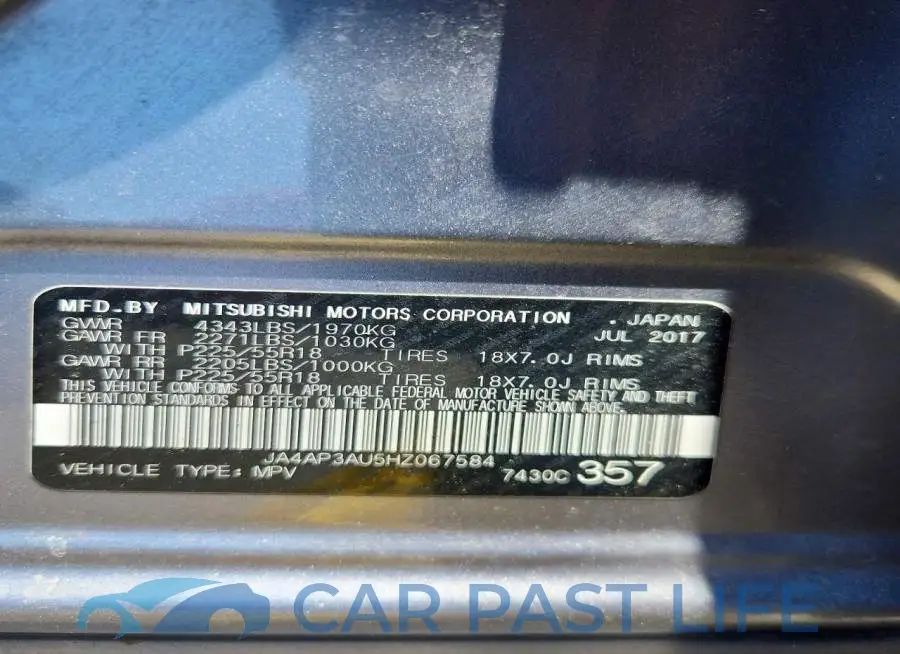 JA4AP3AU5HZ067584# 13
