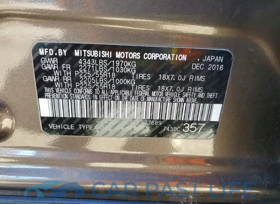 JA4AP3AU6HZ027689# 13