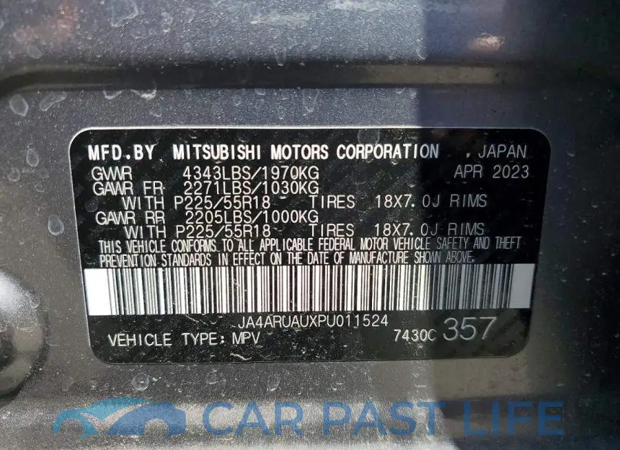 JA4ARUAUXPU011524# 13