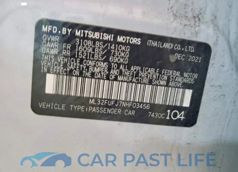 ML32FUFJ7NHF03456# 12