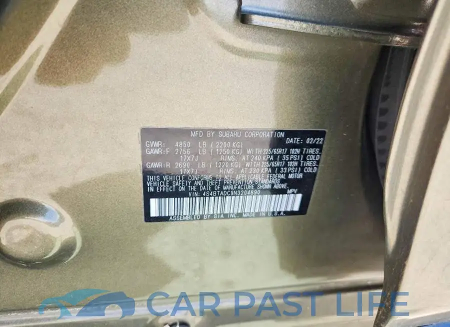 4S4BTADC9N3204890# 13