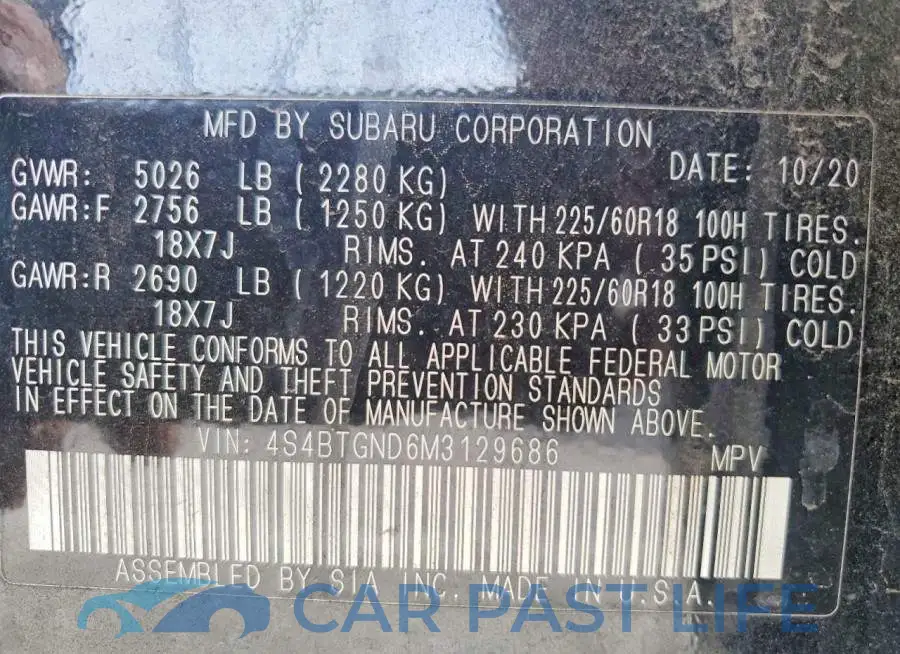 4S4BTGND6M3129686# 13