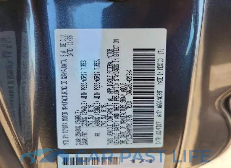 3TYSZ5AN8MT017075# 12