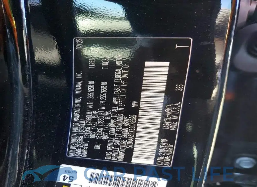 5TDAAAB5XSS078589# 12