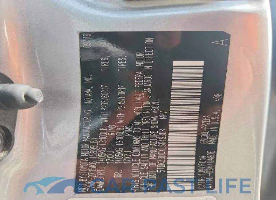 5TDKZ3DCXLS049308# 13