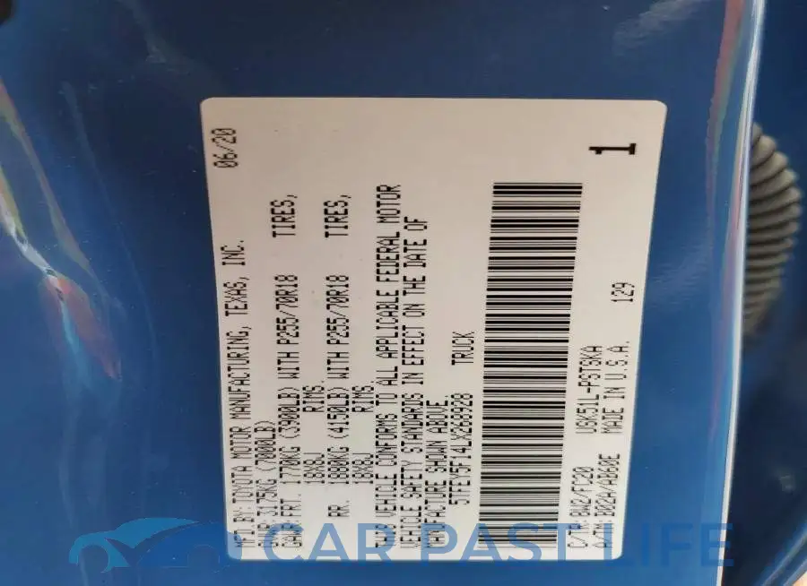 5TFEY5F14LX268928# 12