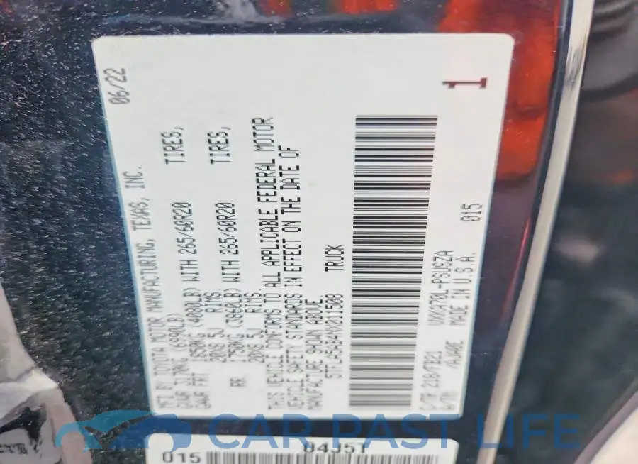 5TFLA5AB4NX011508# 12