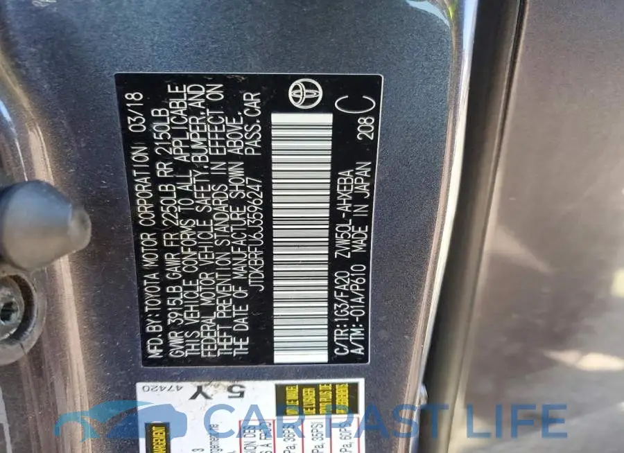 JTDKBRFU6J3596247# 12