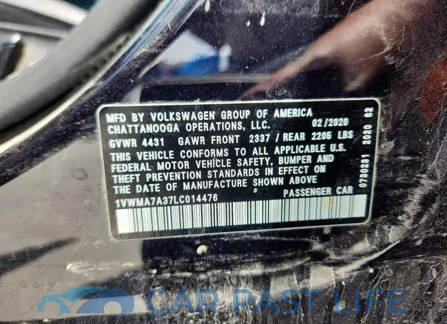 1VWMA7A37LC014476# 12