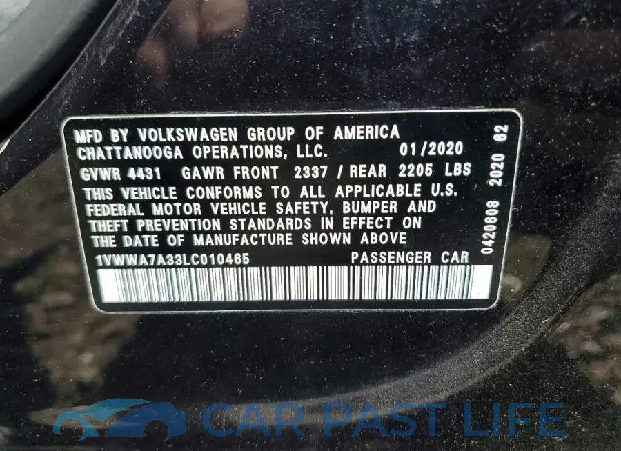 1VWWA7A33LC010465# 12