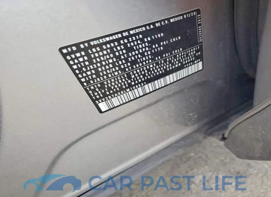3VV2B7AX8LM106531# 12
