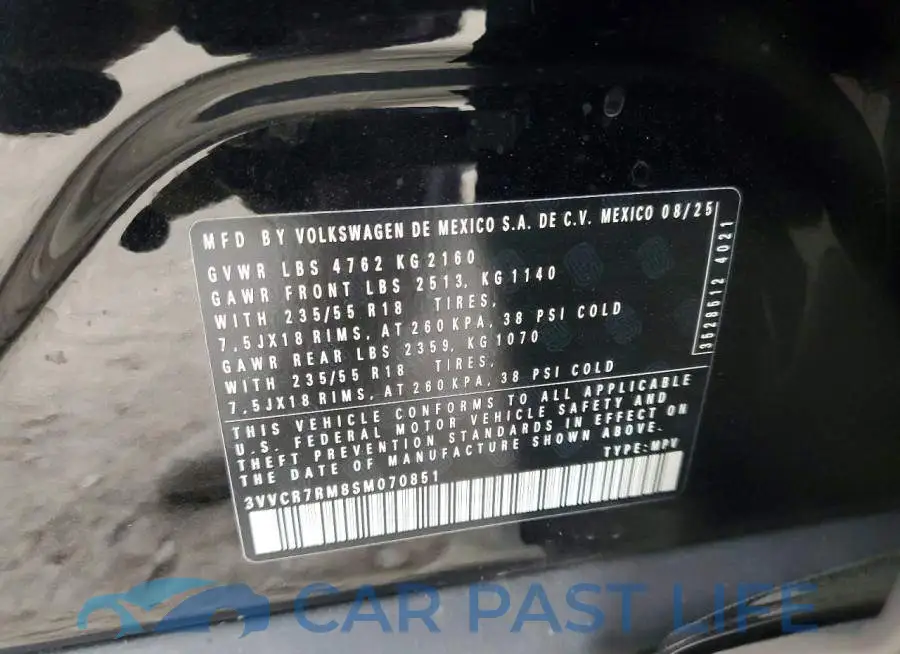 3VVCR7RM8SM070851# 13