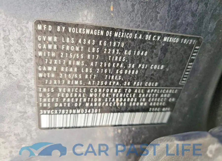 3VVCX7B29NM034301# 13