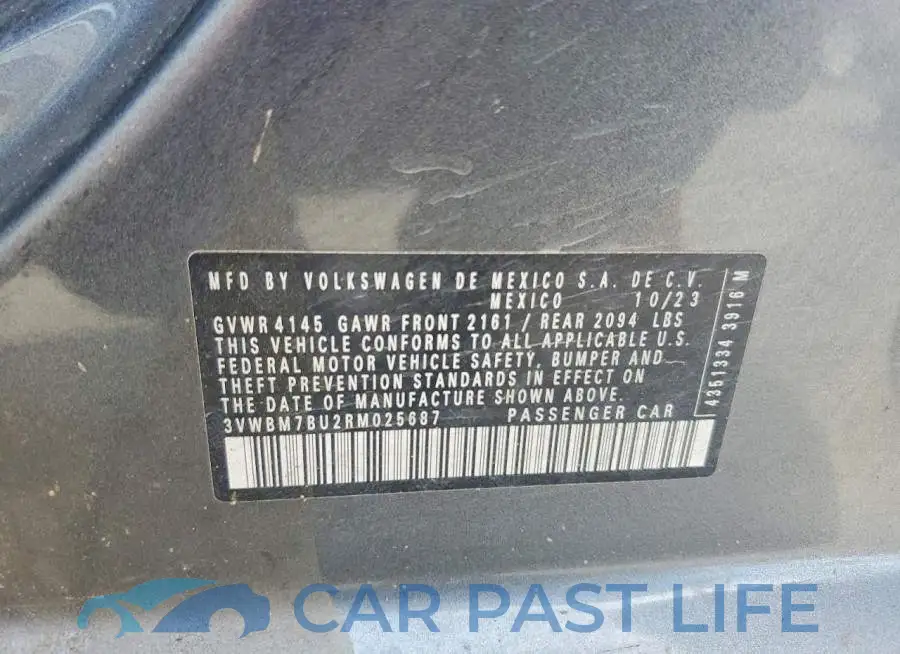 3VWBM7BU2RM025687# 12