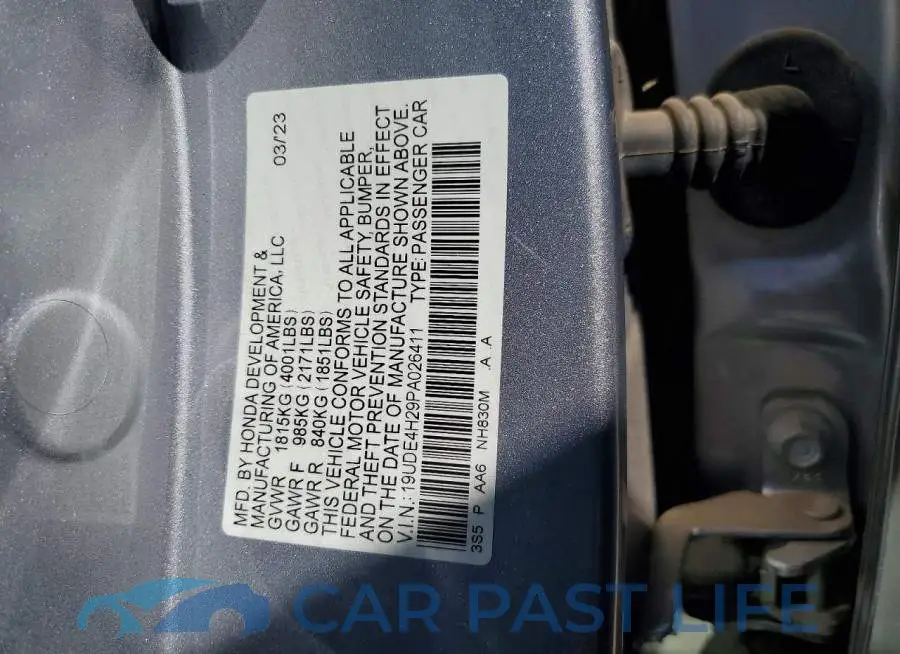 19UDE4H29PA026411# 12