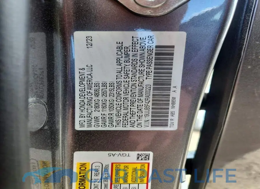 19UUB5F42RA000223# 12