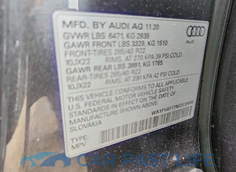WA1FVAF17MD019669# 14