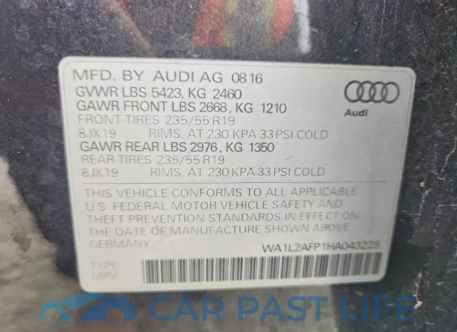 WA1L2AFP1HA043229# 12
