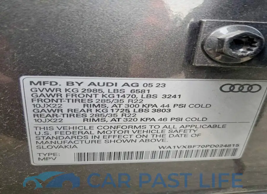 WA1VXBF70PD024815# 13