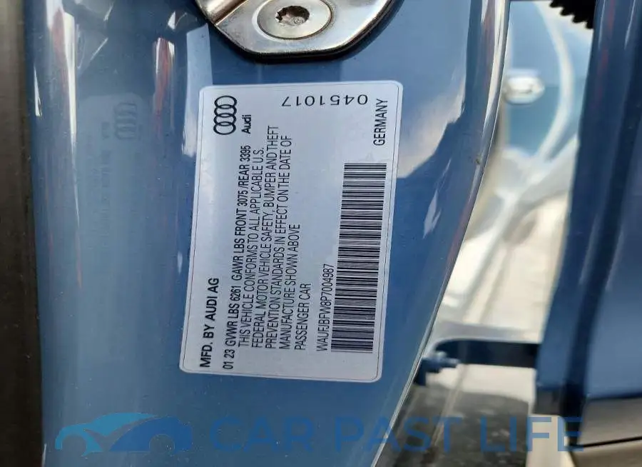 WAUFJBFW8P7004987# 13