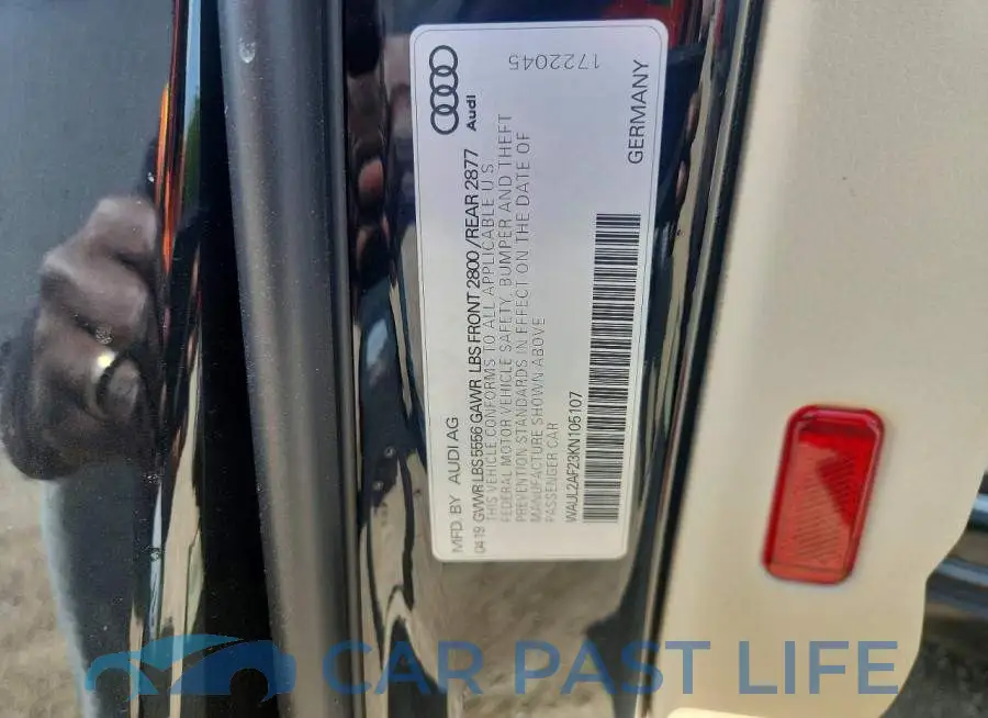 WAUL2AF23KN105107# 12