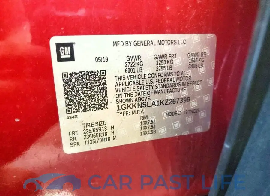 1GKKNSLA1KZ267399# 13