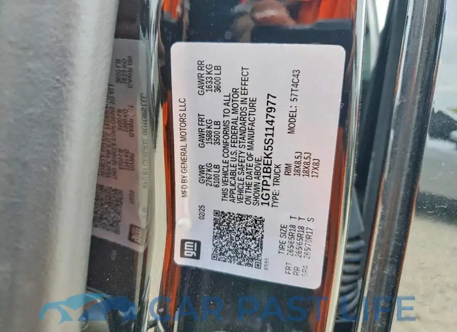 1GTP1BEK5S1147977# 13