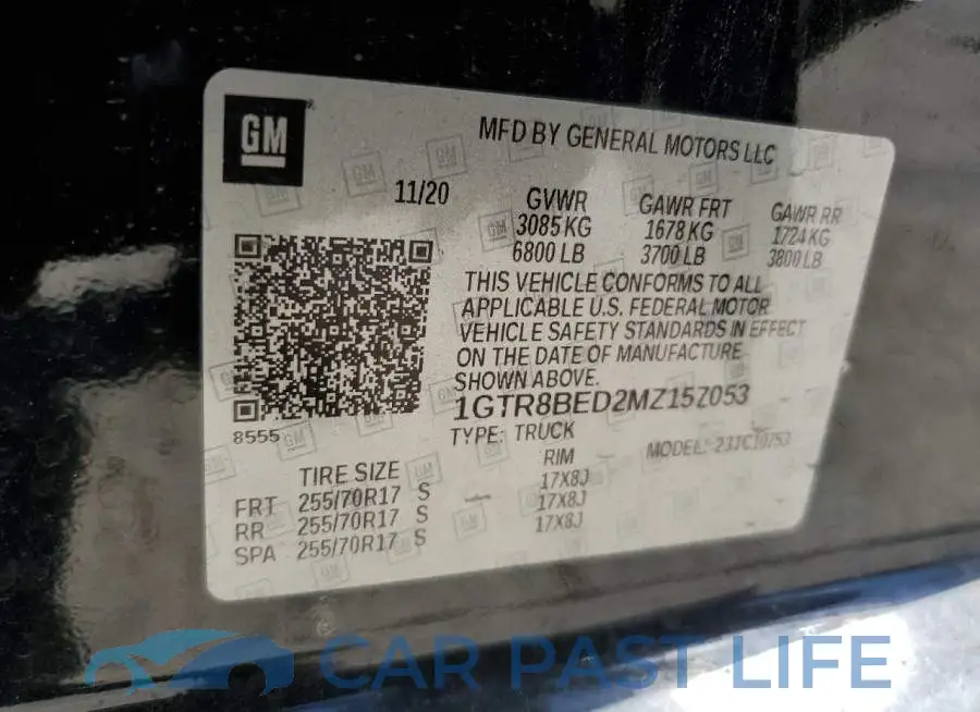 1GTR8BED2MZ157053# 13
