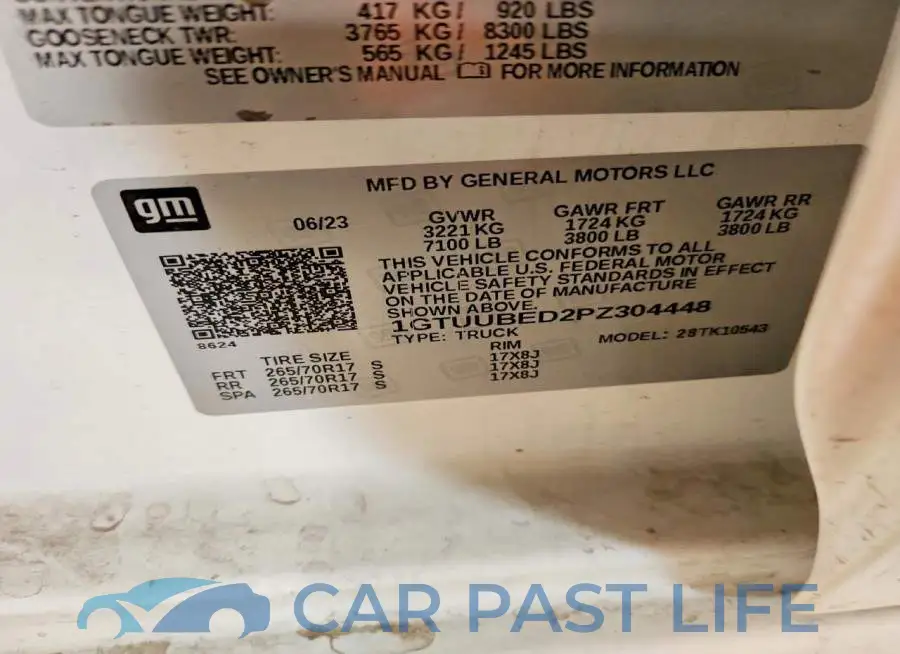 1GTUUBED2PZ304448# 12
