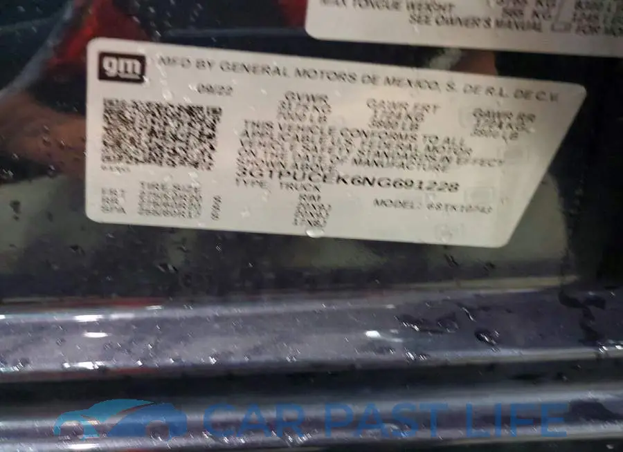 3GTPUCEK6NG691228# 12