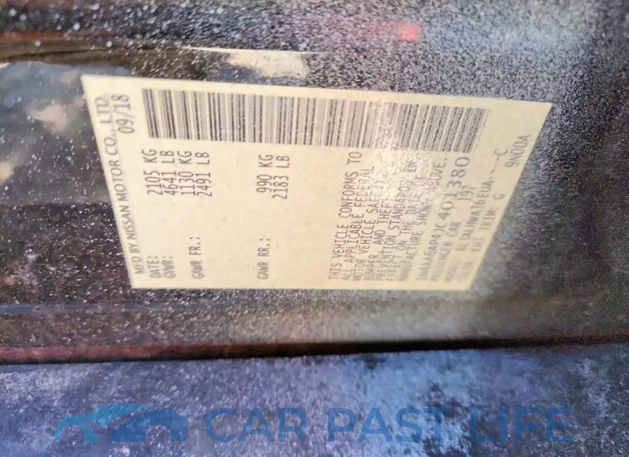 1N4AA6AP4JC401380# 12