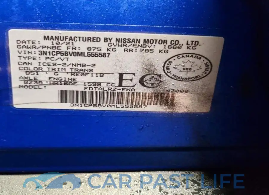 3N1CP5BV0ML555587# 12