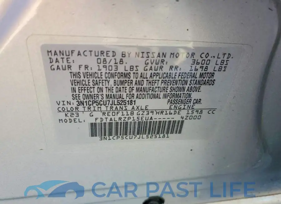 3N1CP5CU7JL525181# 13