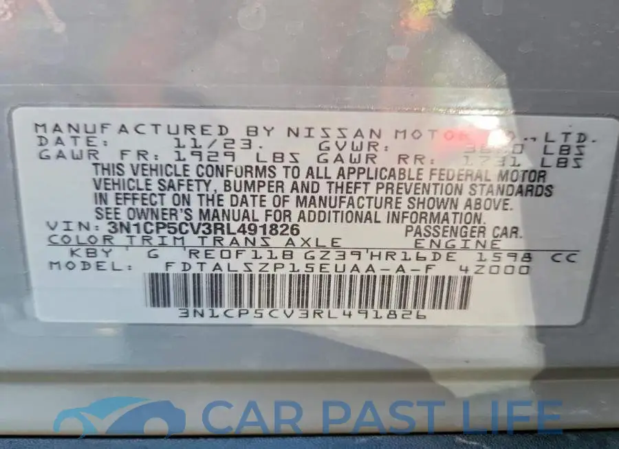 3N1CP5CV3RL491826# 13