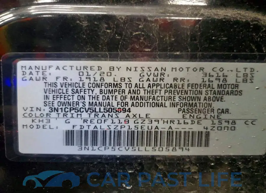 3N1CP5CV5LL505894# 13