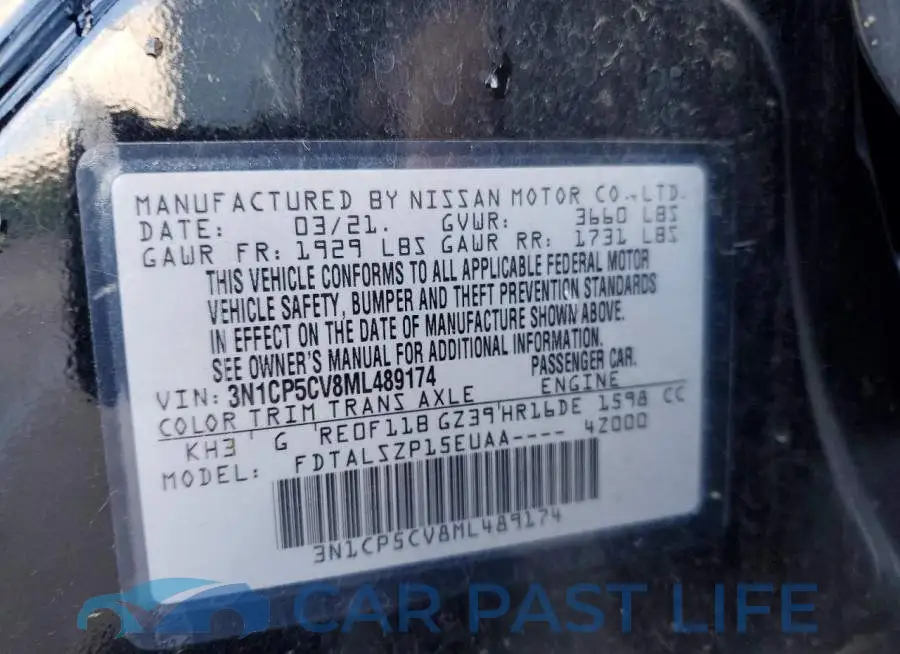 3N1CP5CV8ML489174# 12
