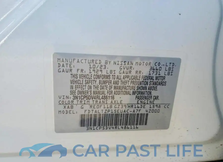 3N1CP5DV4RL486116# 13