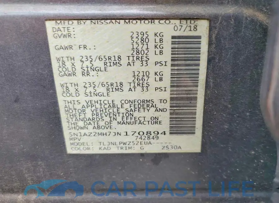 5N1AZ2MH7JN170894# 13