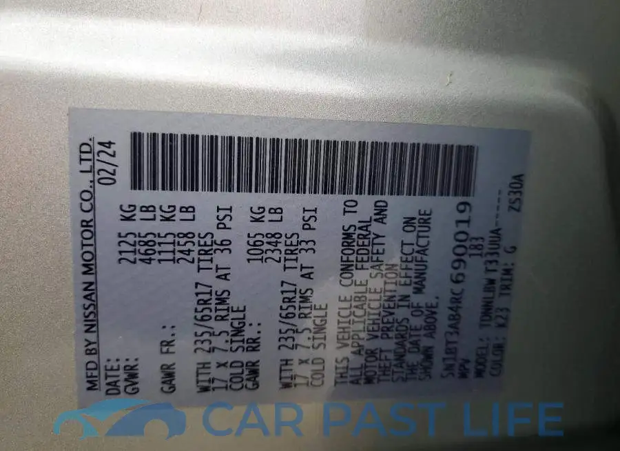 5N1BT3AB4RC690019# 13