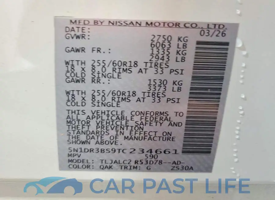 5N1DR3BS9TC234661# 13