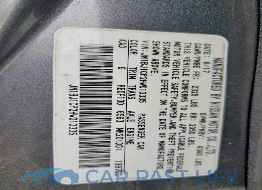 JN1BJ1CP2HW010335# 14