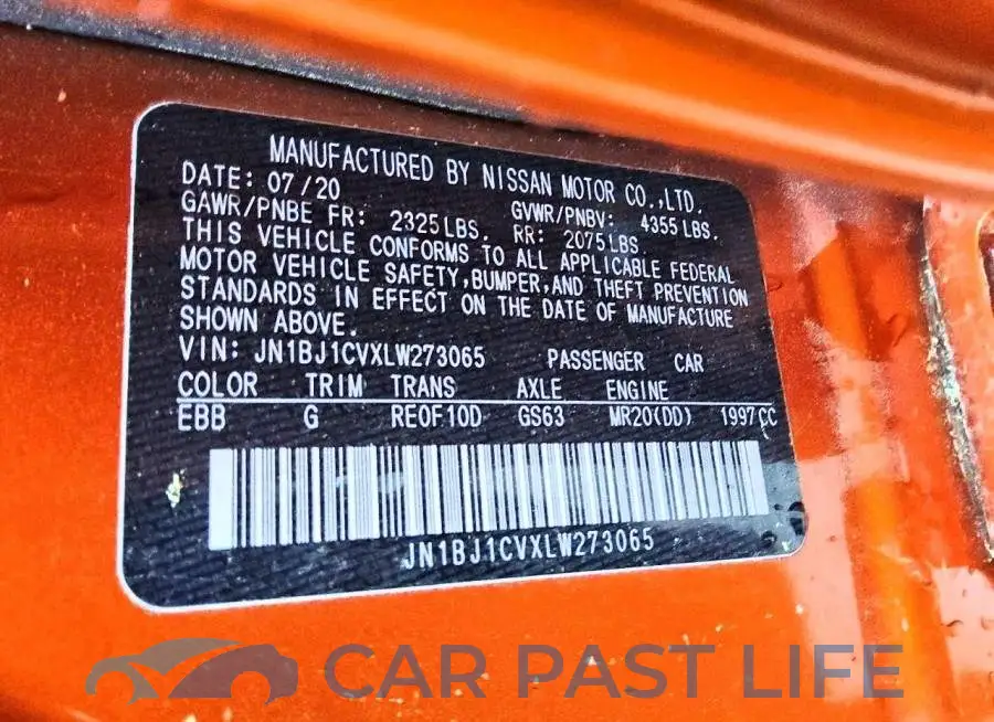 JN1BJ1CVXLW273065# 13