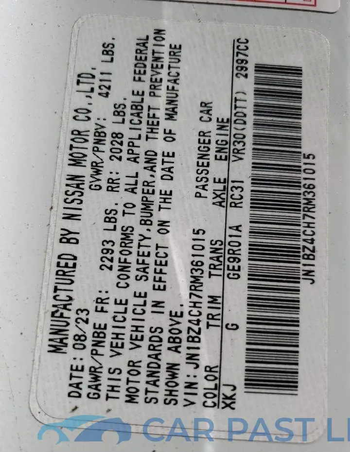 JN1BZ4CH7RM361015# 12