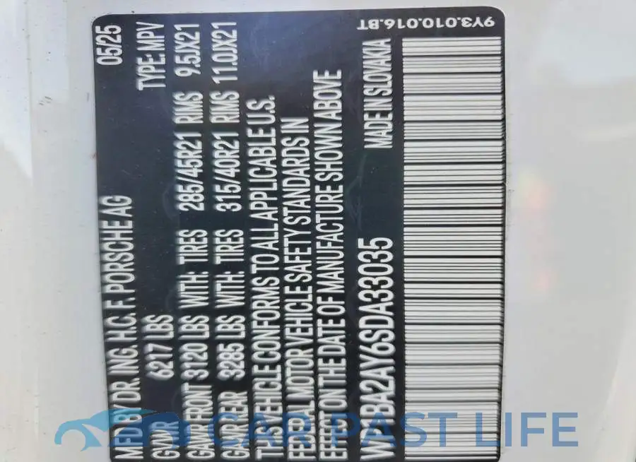 WP1BA2AY6SDA33035# 14