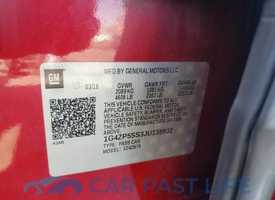 1G4ZP5SS3JU135932# 12