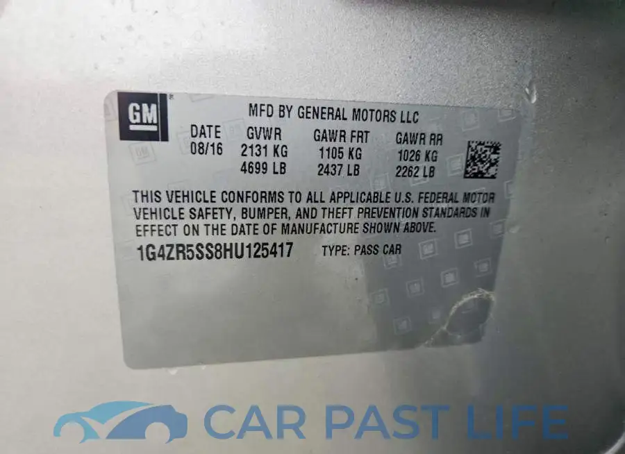 1G4ZR5SS8HU125417# 12